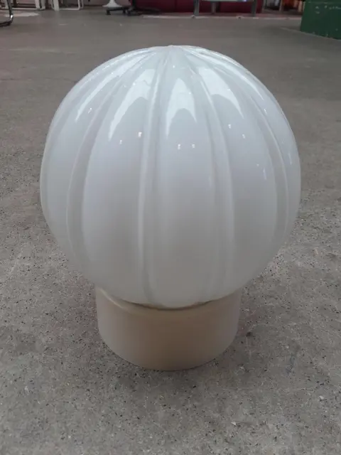 Thabur - plafondlamp - Art Deco - vintage wit glazen lamp - Nederlands antiek - Den Haag