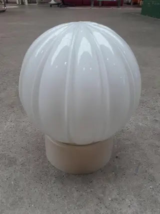 Thabur - plafondlamp - Art Deco - vintage wit glazen lamp - Nederlands antiek - Den Haag
