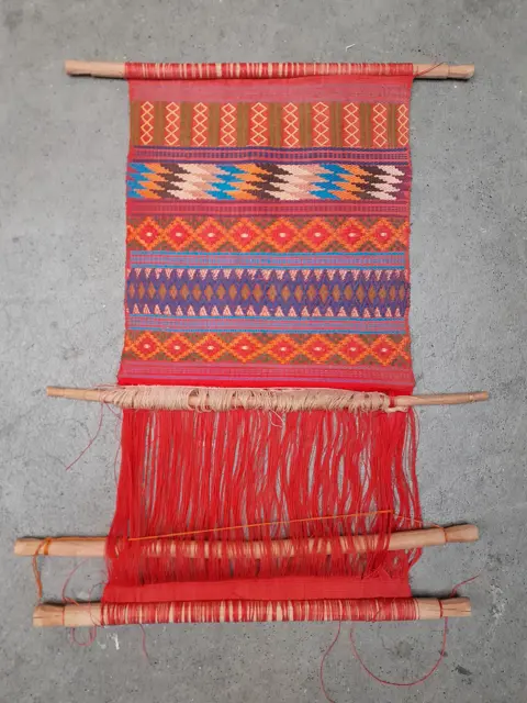 Vintage Guatemalan weaving wall hanging textile wall art handmade