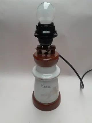 Vintage tafellamp gemaakt van Erres Isolator