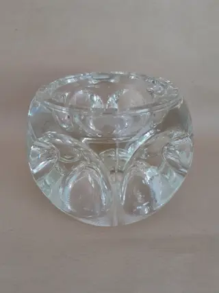 vintage Peill & Putzler glazen kandelaar - ice cube