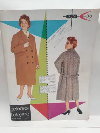 vintage fashion Catalogue Galeries Lafayette - Paris - 1958 1959