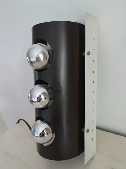 Vintage wandlamp metaal - mid-century 60s