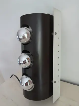 Vintage wandlamp metaal - mid-century 60s