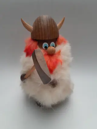 vintage Deens houten Vikingbeeldje