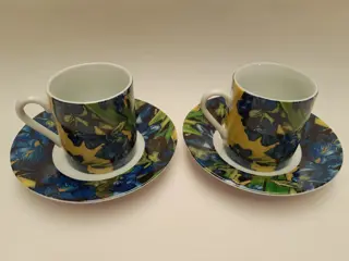 set van 2 espresso kop en schotels Van Gogh museum Amsterdam
