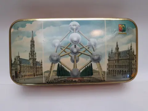 vintage blik plutonium Brussel - wereld tentoonstelling 1958