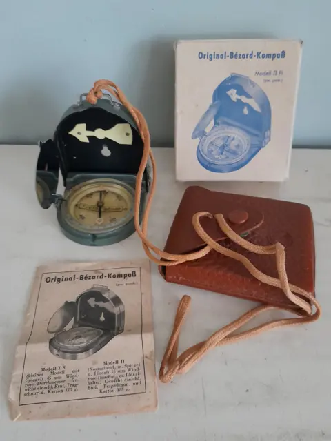 Vintage 50's 1950s Duitse Lufft Bezard Model II Kompas Militaire Uitrusting Wandelen Bushcraft