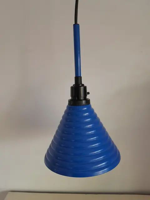 Vintage Ikea hanglamp Färgstark- Post modern / Space age - blauw