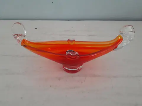 vintage Murano glas asbak - gondel