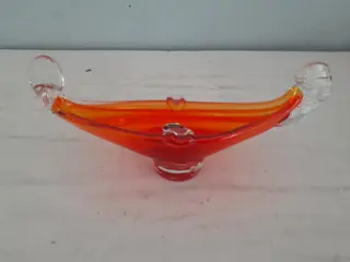 vintage Murano glas asbak - gondel