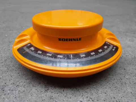 Vintage Soehnle Germany Space Age Orange Keukenweegschaal