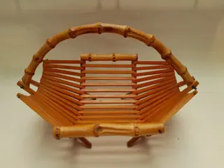 vintage bamboe fruitschaal - mid century
