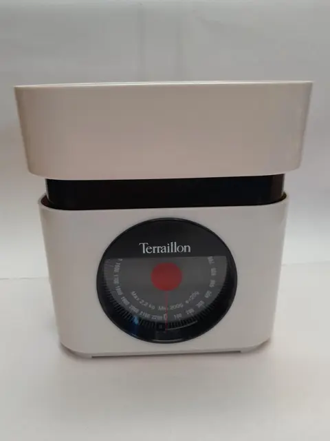 Vintage keukenweegschaal Terraillon - jaren 80 - wit - weegschaal