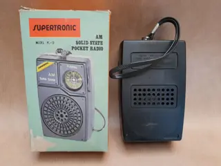 Vintage Supertronic K-9 AM solid state pocket radio - Hong Kong