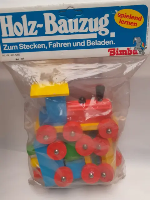 vintage Simba houten trein - speelgoed- Duitsland  80s