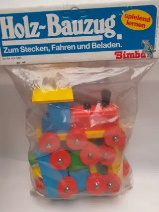 vintage Simba houten trein - speelgoed- Duitsland  80s