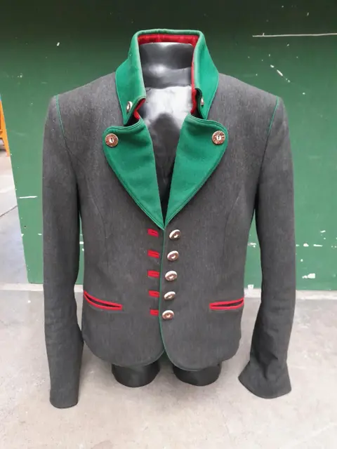 K&K Kaiserjäger Trachten jas - zwarte en groene Beierse alpenjas - Oostenrijkse blazer - Traditionele Oktoberfestkleding - Maat 36