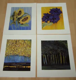 POSTER 50X40 CM FLORA BLOEMEN DIVERSEN Coll 1, 8 posters NIEUW