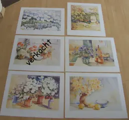 POSTER 50X40 CM FLORA BLOEMEN DIVERSEN Coll 2, 10 stuks NIEUW