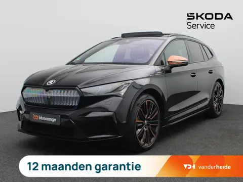 Skoda Enyaq 80 Founders Edition Black 204PK Aut. SOH 92,73%, Panoramadak, Trekhaak, Warmtepomp, 21" 