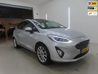 Ford Fiesta 1.0 EcoBoost Titanium X+Led+stoel-verw+Leder+pano-dak+Navigatie+parkeer hulp = SUPER AAN