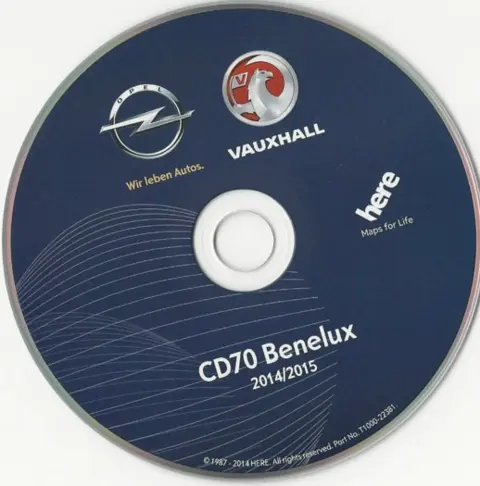 CD70 VOOR OPEL BENELUX CD LAATSTE NIEUWE UITGAVE VAN 2015