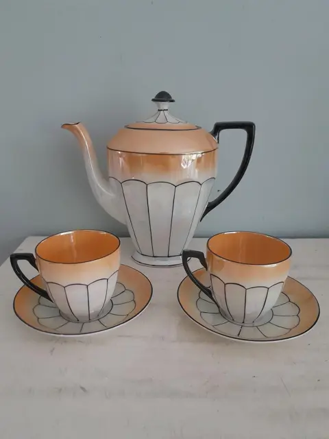 Art Deco Victoria Koffiepot met kopjes