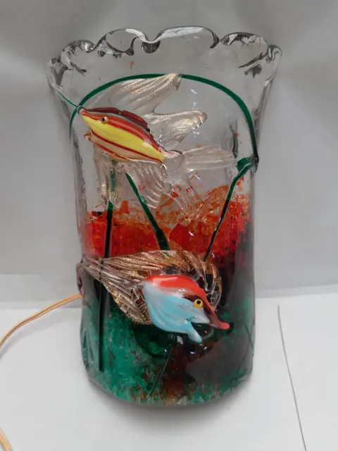 Alfredo Barbini fish glass wall lamp Murano