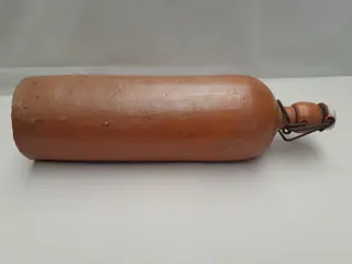 Vintage steengoed fles - kruik - beugelfles