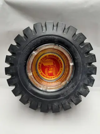 Vintage Tire Ashtray Bridgestone - off the road tire - big