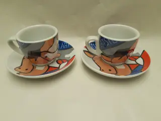 set van 2 espresso kop en schotels Stef Vedder - Westcord Art Hotel Amsterdam