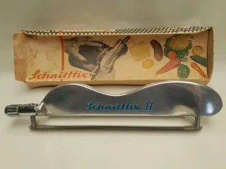 Vintage Schnittfix II 2 broodmes - universeel mes aluminium jaren 50 jaren 60 - verstelbaar