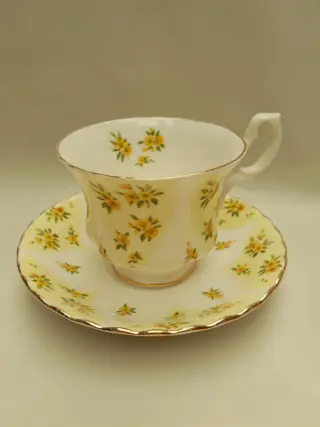 Royal Albert Debutante Series Radiance theekop en schotel - Bone China Engeland