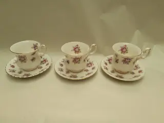 Royal Albert Sweet Violets theekop en schotel paarse bloemen vintage kop en schotel - set van 3