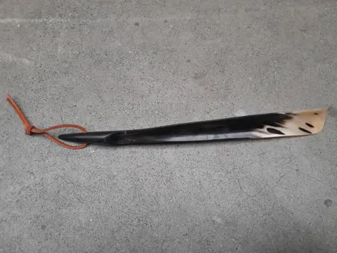Handgemaakte Abbeyhorn schoenlepel - hoorn
