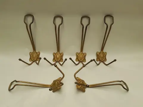 6 antieke kapstokhaken haken 1930s - Frankrijk