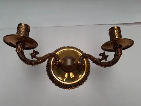 Wandkandelaar - messing - kandelaar - art nouveau