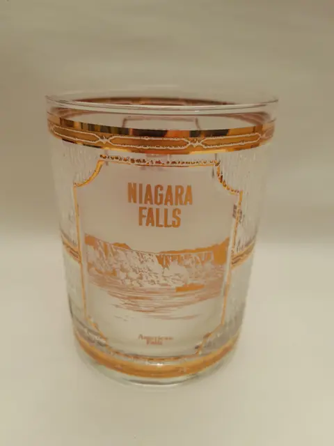 Vintage Culver 22k Gold Glass Niagara Falls Souvenir Canada