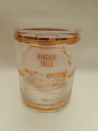 Vintage Culver 22k Gold Glass Niagara Falls Souvenir Canada