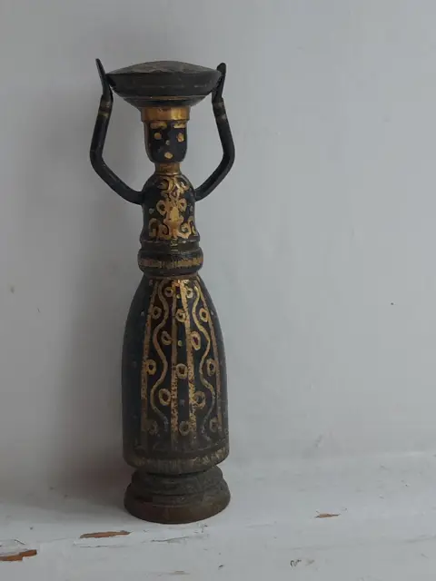 Vintage Hans Teppich beeldje - Judaica Bijbels bronzen beeldje - Israel