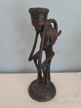 Voorouderbeeldje - Leti-eilanden - Maluku-archipel, Indonesië -  bronzen miniatuurfiguur offerbeeldje