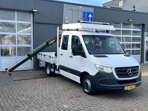 Mercedes-Benz Sprinter 514 CDI 366 Hiab Laadkraan 018T Trekhaak 3500kg trekgewicht Airco 6-Persoons 