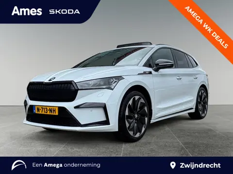 Škoda Enyaq iV 80 204pk Sportline Lichtmetalen velgen Betria Zwart 21 inch | Panoramadak | Verwarmba
