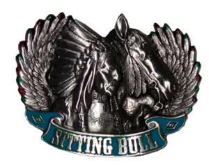 Buckle / gesp " Indiaan Sitting Bull "