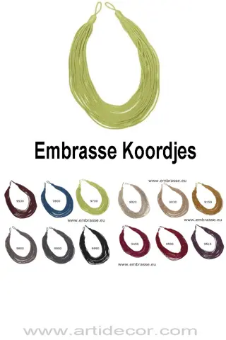 Embrasse Koordjes in 12 kleuren