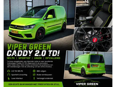 Volkswagen Caddy 2.0 TDI UNIEKE caddy viper green 185pk leer 19"
