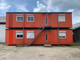 2x Modulaire bouwkeet / kantoorunit met toilet en keuken