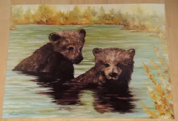 POSTER 50X40 CM WILDE DIEREN DIVERSE NIEUW