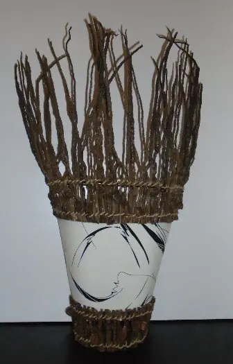 WANDLAMPEN GROOT HOUT LICHT DOEK 65 CM HOOG Nieuw